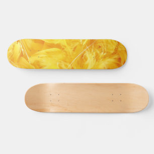 Heldere gele veren skateboard