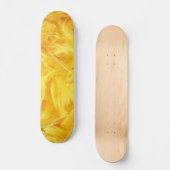 Heldere gele veren skateboard (Voorkant)