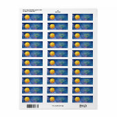 Heldere Gele Zon Onze Ster met Zonnespots Etiket (Full Sheet)