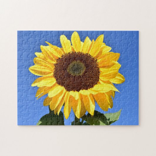 Heldere gele zonnebloem legpuzzel (Horizontaal)