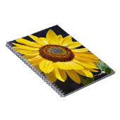 Heldere gele zonnebloem notitieboek (Rechterzijde)