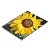 Heldere gele zonnebloem notitieboek (Linkerzijde)