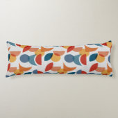 Heldere geometrische retro Abstract Lichaamskussen (Voorkant)