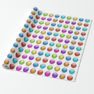 Heldere glanzende 3D-ballen die document geschenkv Cadeaupapier