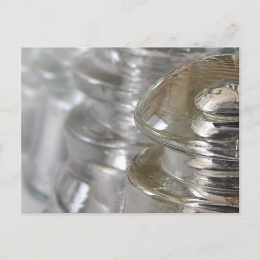 Heldere glasisolatoren briefkaart (Voorkant)