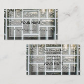 Heldere glazen brillenglazen met witte strepen visitekaartje (Voorkant / Achterkant)