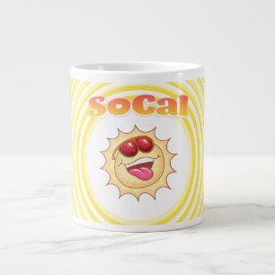 Heldere glimlachende SoCal-zon Extra Grote Beker