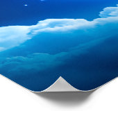 Heldere gloeiende halve maan poster (Hoek)