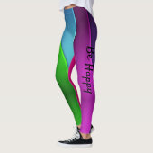 Heldere golven kleuren, aangepaste Leggings voor v (Links)