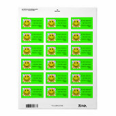 Heldere Happy Face Labels (Full Sheet)
