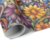 Heldere herfst bloeit cadeaupapier (Rol Hoek)