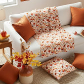 Heldere herfst boho botanische print fleece deken