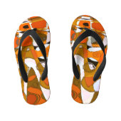 Heldere herfstcirkels: abstract patroon. kinder teenslippers (Voetbed)
