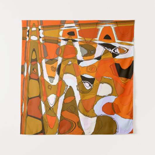 Heldere herfstcirkels: abstract patroon. wandkleed (Voorkant)