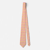 Heldere horizontale Wavy "Roze limonade" Abstract Stropdas (Voorkant)
