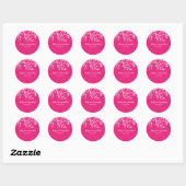Heldere Hot Pink Wedding Stickers (Vel)