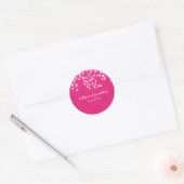 Heldere Hot Pink Wedding Stickers (Envelop)