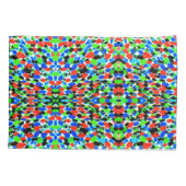 Heldere Ikat Red Green Multi Print Kussensloop (Achterkant)