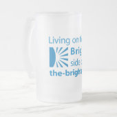 Heldere kant matglas bierpul (Voorkant links)