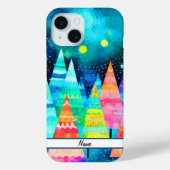 Heldere kerstbomen Case-Mate iPhone case (Achterkant)