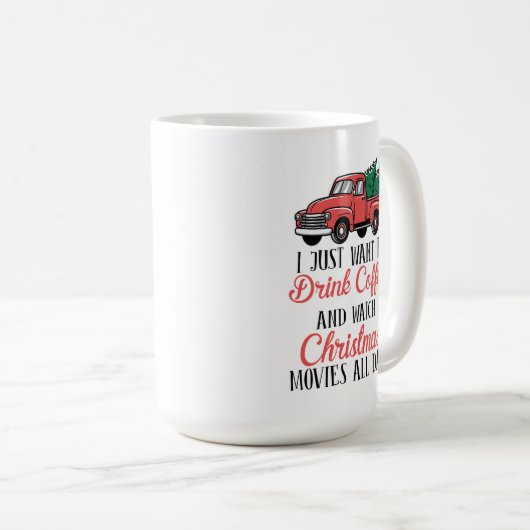 Heldere kerstsfeer in een koffiebekerontwerp koffiemok (Voorkant rechts)