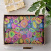 Heldere kleuren Abstracte Funky Circles Tissuepapier (Geschenk)