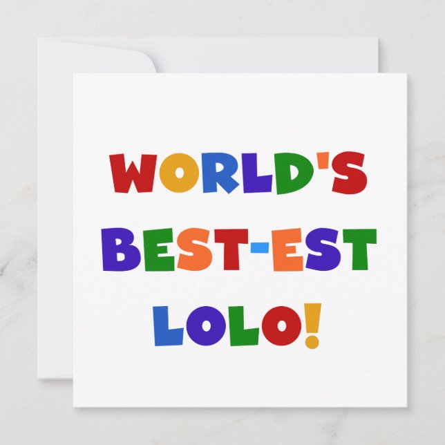 Heldere kleuren Best-est Lolo T-shirts en geschenk (Voorkant)