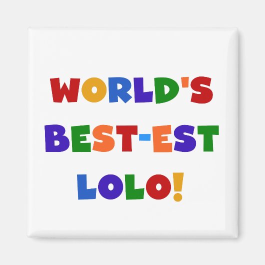 Heldere kleuren Best-est Lolo T-shirts en geschenk Magneet (Voorkant)