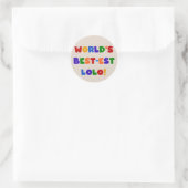 Heldere kleuren Best-est Lolo T-shirts en geschenk Ronde Sticker (Tas)
