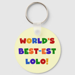 Heldere kleuren Best-est Lolo T-shirts en geschenk Sleutelhanger