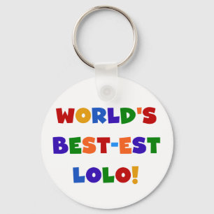 Heldere kleuren Best-est Lolo T-shirts en geschenk Sleutelhanger