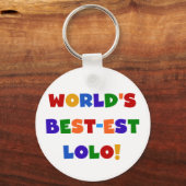 Heldere kleuren Best-est Lolo T-shirts en geschenk Sleutelhanger (Voorkant)
