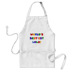 Heldere kleuren Best-est Lolo T-shirts en geschenk Standaard Schort