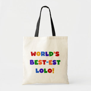 Heldere kleuren Best-est Lolo T-shirts en geschenk Tote Bag