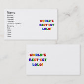 Heldere kleuren Best-est Lolo T-shirts en geschenk Visitekaartje (Voorkant / Achterkant)