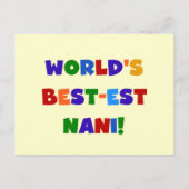 Heldere kleuren Best-est Nani T-shirts en geschenk Briefkaart (Voorkant)