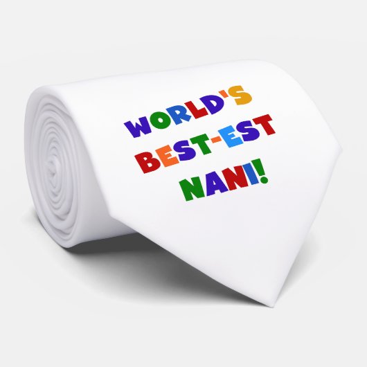 Heldere kleuren Best-est Nani T-shirts en geschenk Stropdas (Opgerold)