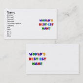 Heldere kleuren Best-est Nani T-shirts en geschenk Visitekaartje (Voorkant / Achterkant)