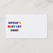 Heldere kleuren Best-est Nani T-shirts en geschenk Visitekaartje (Achterkant)