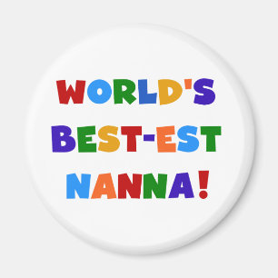 Heldere kleuren Beste Nanna Tshirts Magneet