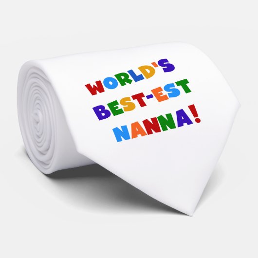 Heldere kleuren Beste Nanna Tshirts Stropdas (Opgerold)