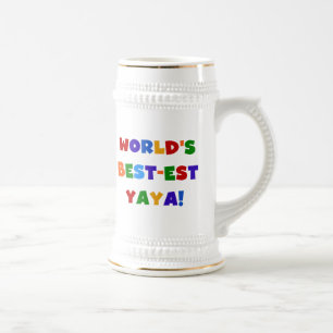 Heldere kleuren, beste Yaya-cadeaus ter wereld Bierpul