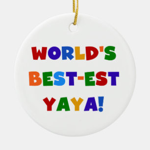 Heldere kleuren, beste Yaya-cadeaus ter wereld Keramisch Ornament