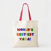 Heldere kleuren, beste Yaya-cadeaus ter wereld Tote Bag (Voorkant)