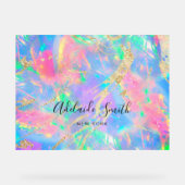 Heldere kleuren edelsteen opaal achtergrond acryl bord (Voorkant)