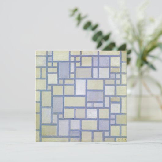 Heldere kleuren grijze lijnen | Piet Mondrian | (Staand voorkant)