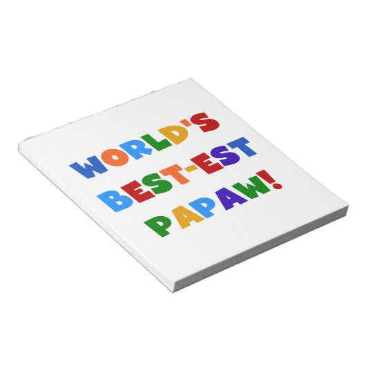 Heldere kleuren Papaw Tshirts en cadeautjes Notitieblok (Schuin)