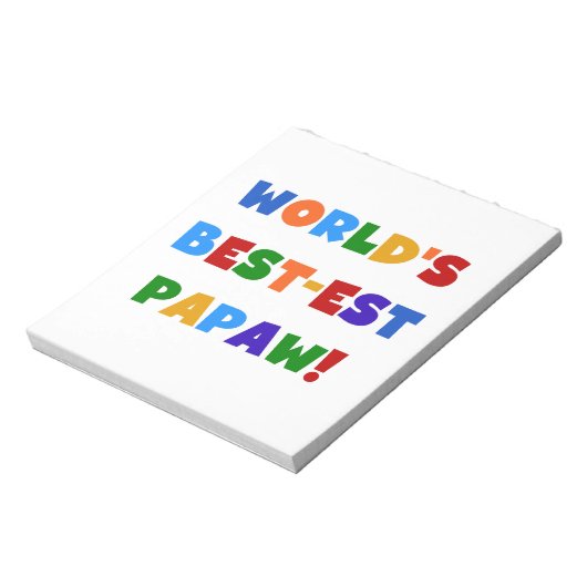 Heldere kleuren Papaw Tshirts en cadeautjes Notitieblok (Gedraaid)