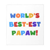 Heldere kleuren Papaw Tshirts en cadeautjes Notitieblok (Voorkant)