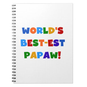 Heldere kleuren Papaw Tshirts en cadeautjes Notitieboek
